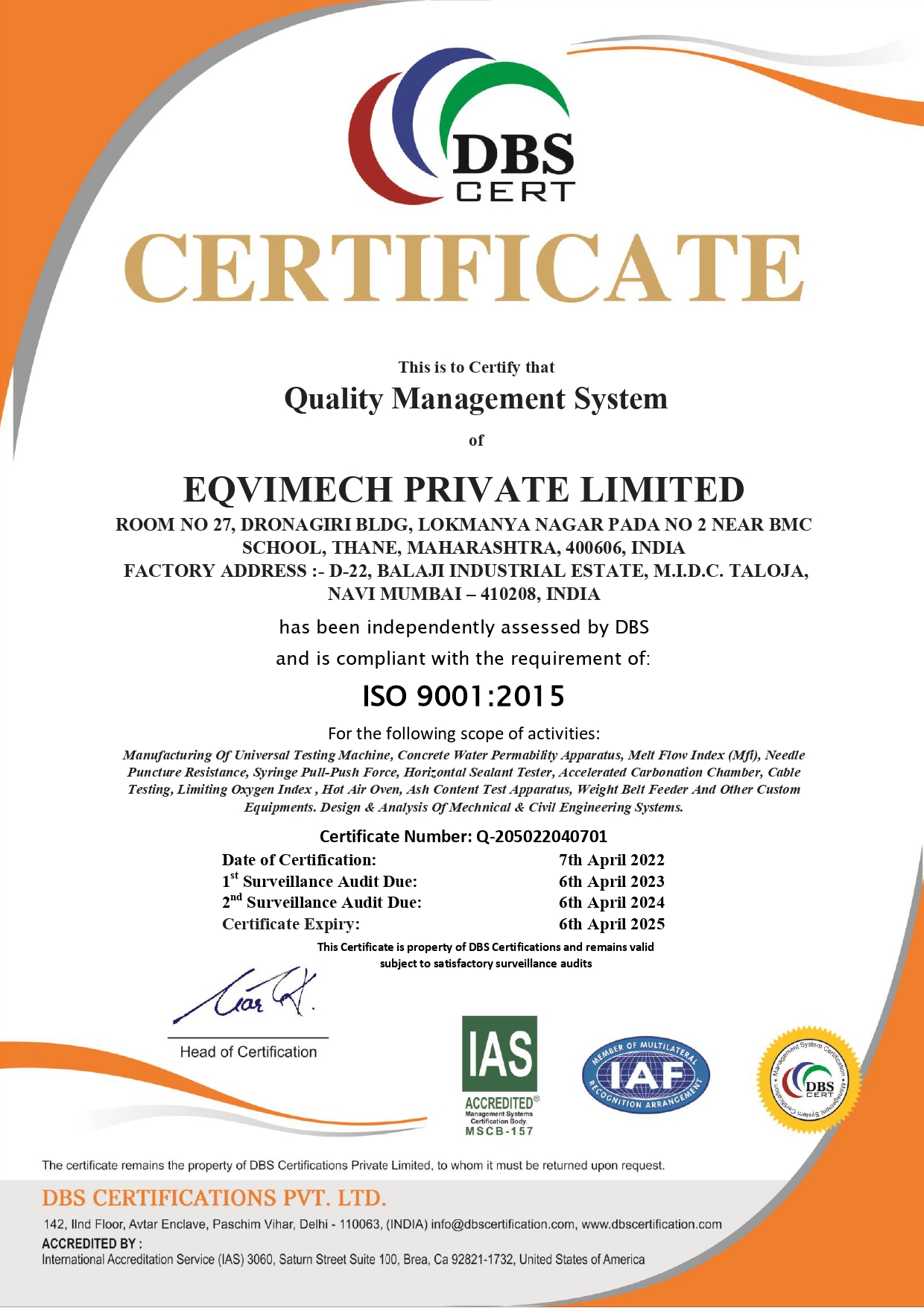 EQVIMECH PRIVATE LIMITED DBS IAS 9001 Q-205022040701_page-0001